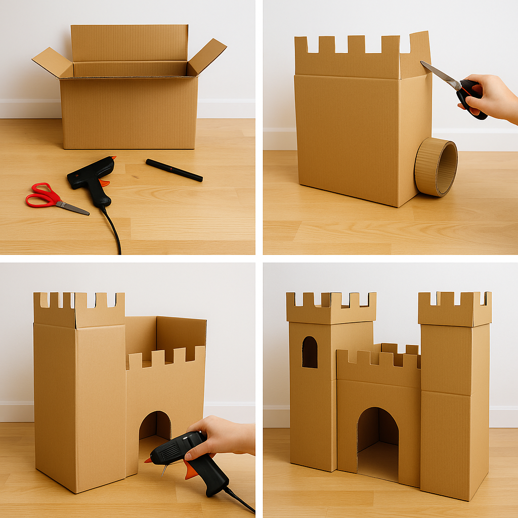 kids cardboard castle